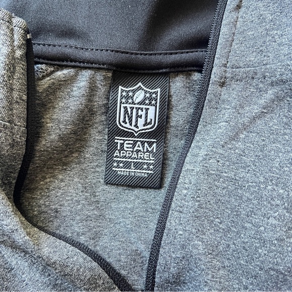 NFL San Francisco 49ers Quarter Zip Pullover Gray Black Long Sleeve Athletic L - Picture 5 of 6